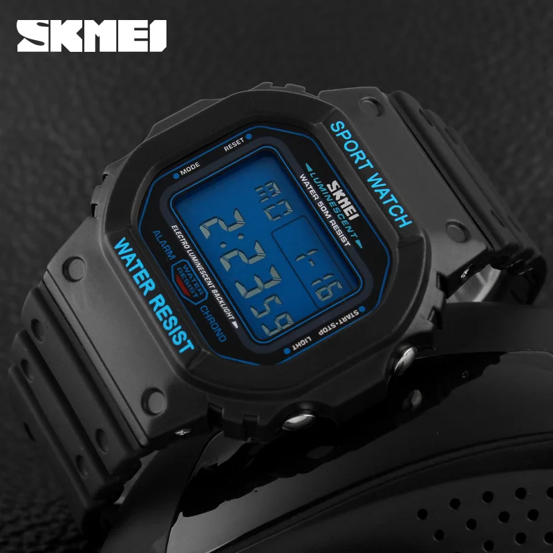 SKMEI цифровые часы мужские военные уличные водонепроницаемые беговые светодиодные часы спортивные часы электронные наручные часы для дайвинга 1134