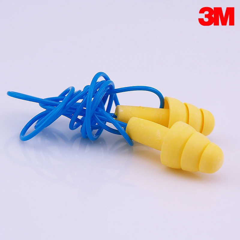 2pcs 3M340-4002  Authentic Foam Soft  Silicone EarPlugs Noise Reduction christmas tree Earplugs Swimming Protective earmuff safety workwear