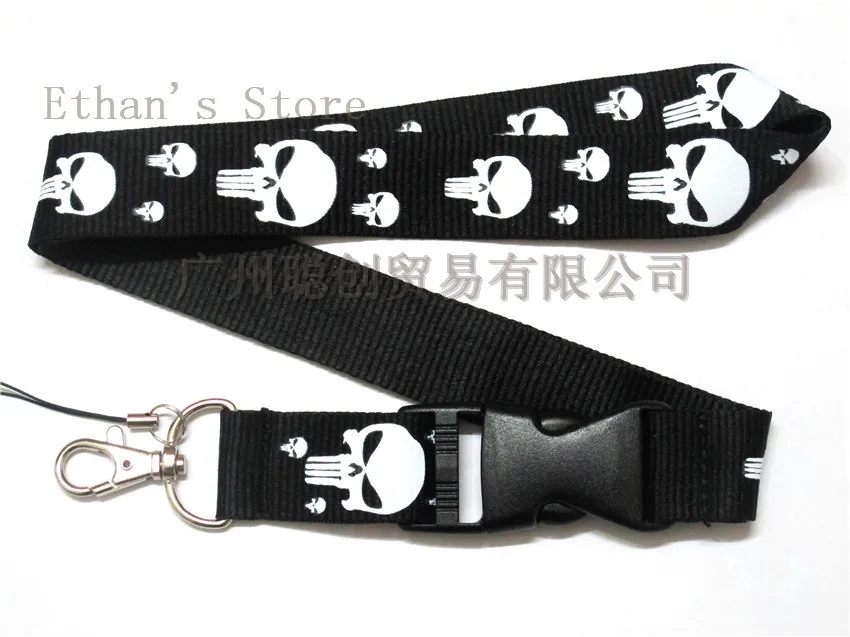 

Men Skull Keychain Lanyard ID Badge Holders Mobile neck straps lots