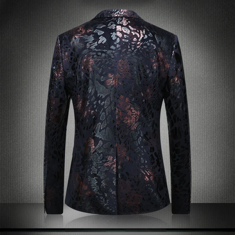 Mariage red Veste Conception Blazer Élégant Élégante Robe Hommes Vintage De Masculino Floral Blue Blaser Manteau Dernières ZBnqfzw