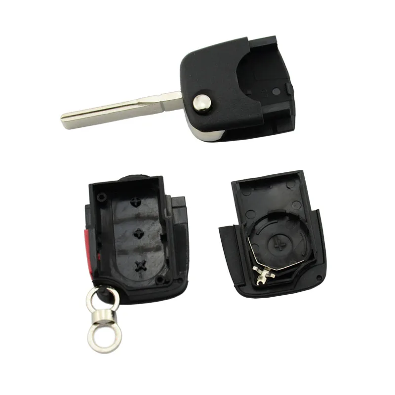 PREISEI 15 шт./лот 3+ кнопки тревоги круглые замены дистанционного флип-ключ для автомобиля чехол для VW Volkswagen Polo Bora авто аксессуары
