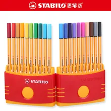 Stabilo Point 88 Fineliner Serat Pena Seni Marker 0.4 Mm Felt-Tip Pen Fine Sketsa Scriptliner Jarum Teknikal Pena Gel pen Marker(China)
