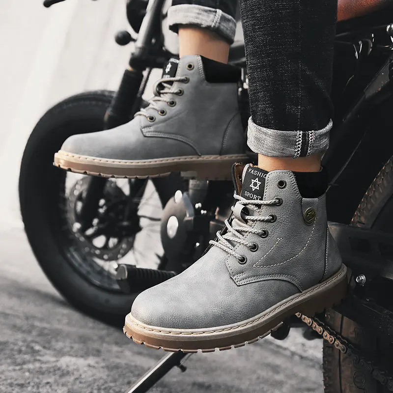 Ботильоны мужские кожаные ботинки Мужская обувь botas hombre Осенняя Buty Meskie Zapatos De