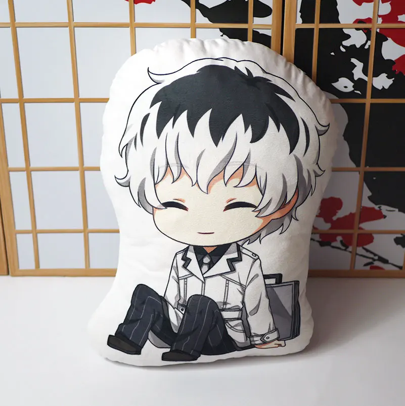 Токийский вурдалак Подушка Игрушка Аниме Kaneki Кен короткие плюшевые куклы двухсторонняя наволочка Q версия милый 45 см для подарка