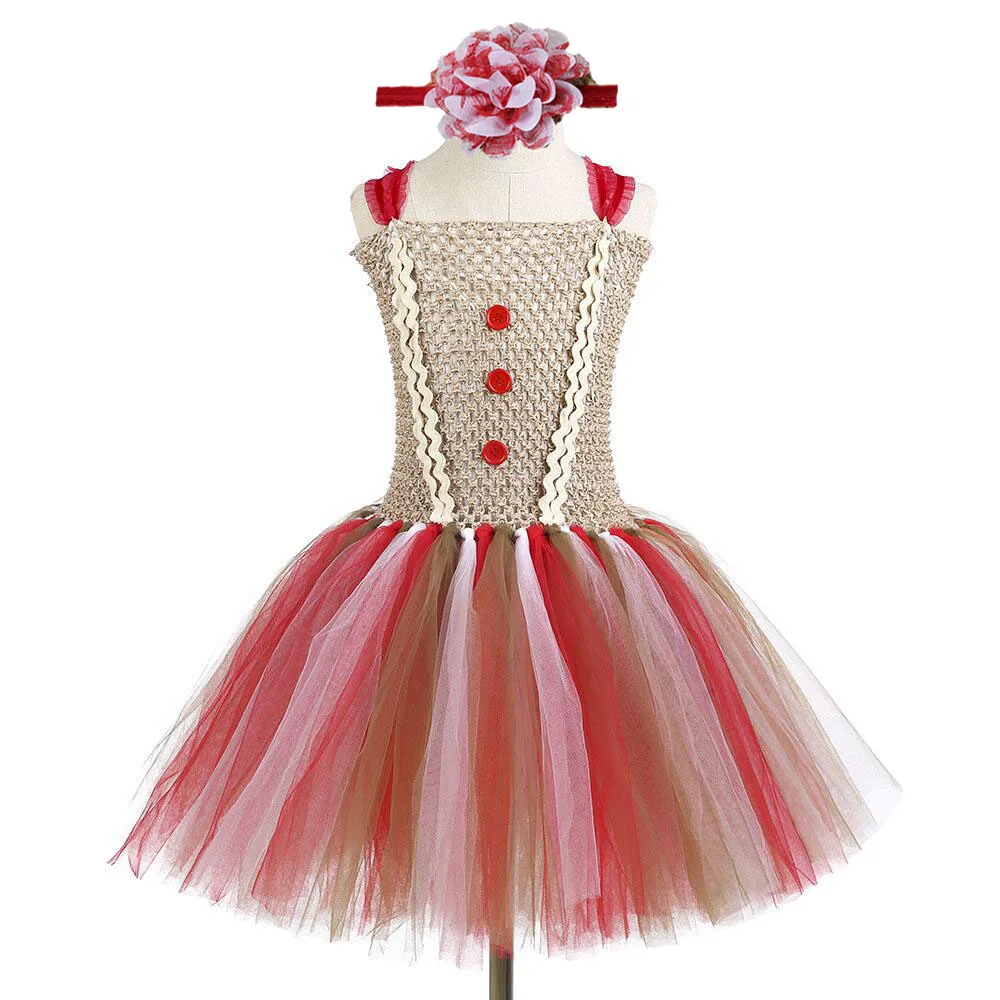 

Christmas Girl Party Dress Baby Girl Knee Length Tutu Dress for Girls Floral Lace Dress with Headwear Autumn Winter Costume Sets