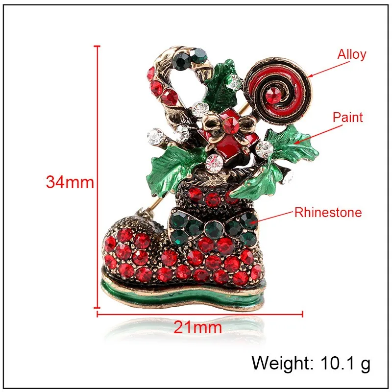 Европейская и американская мода хиты сапоги и Одежда Творческие подарки Рождественская обувь брошь ювелирные изделия