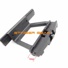 Тактическая сторона ak рейку 20 мм, 8 слотов, общий матовый черный металл Строительство+(SKU12050018