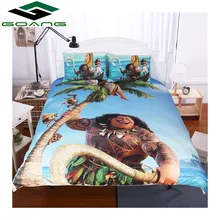 GOANG Bedding Sets 3d bed sheet duvet cover pillow case digital printing cartoon Moana king size bedding set Children best gift цена GOANG Bedding Sets 3d bed sheet duvet cover pillow case digital printing cartoon Moana king size bedding set Children best gift цены онлайн