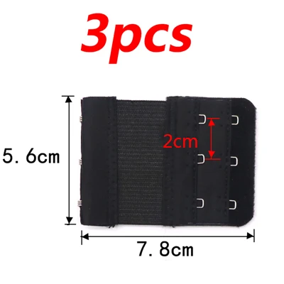 5 шт. Бюстгальтер расширители ремешок удлинение пряжки 3 Rows1/2/3/4/5 Крючки застежка ремни бюстгальтер расширитель швейная инструмент Аксессуары для нижнего белья - Цвет: 3pcs