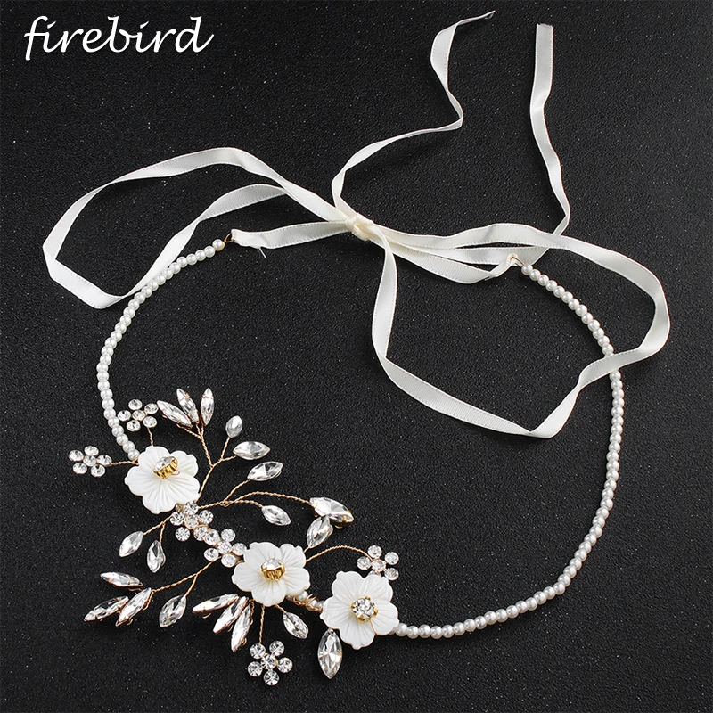 Luxury Bride Hair Accessories Sweet Petal Pearl Wedding Headband Crown