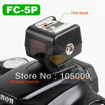 

FC-5P Adapter Remote Wireless Flash Slave Trigger PC Sync Socket for Canon Nikon DSLR camera