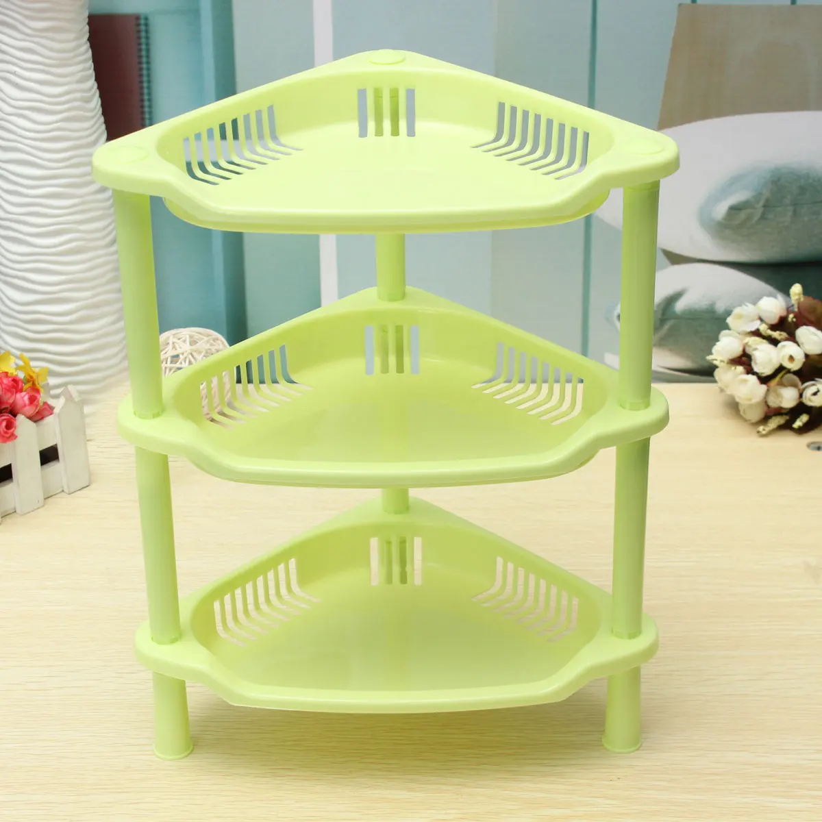 Aliexpress.com : buy 3 tier plastic kitchen storage rack corner ... Schlafzimmer wandfarbe weiße möbel