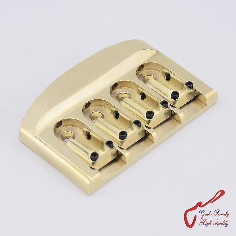 1 Set GuitarFamily Handmade Super Quality All Brass Bass Bridge With