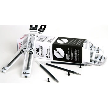 

20PCS 0.5mm DELI Ballpoint roller Black ink pens refills Office and School use, 20-pack