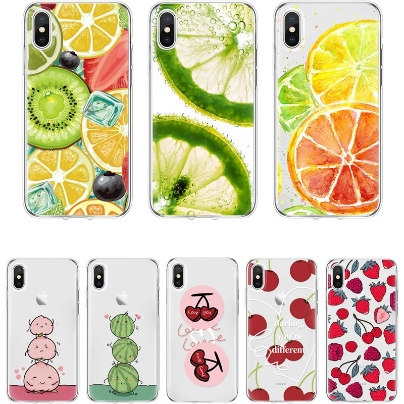 

For Fruit TPU iPhone 7 Xs Max X XR 5 SE 6 S 8 Plus For Huawei Mate S 20 7 8 9 10 Pro Lite Nexus 6p nova 3 3i 2 2i Plus TPU Case