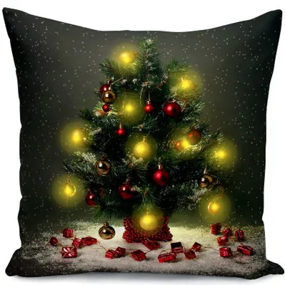 45x45 см светодиодный светильник, Рождественская наволочка для дивана, подушки,, новогодний олень, рождественские украшения для дома, наволочка - Цвет: E