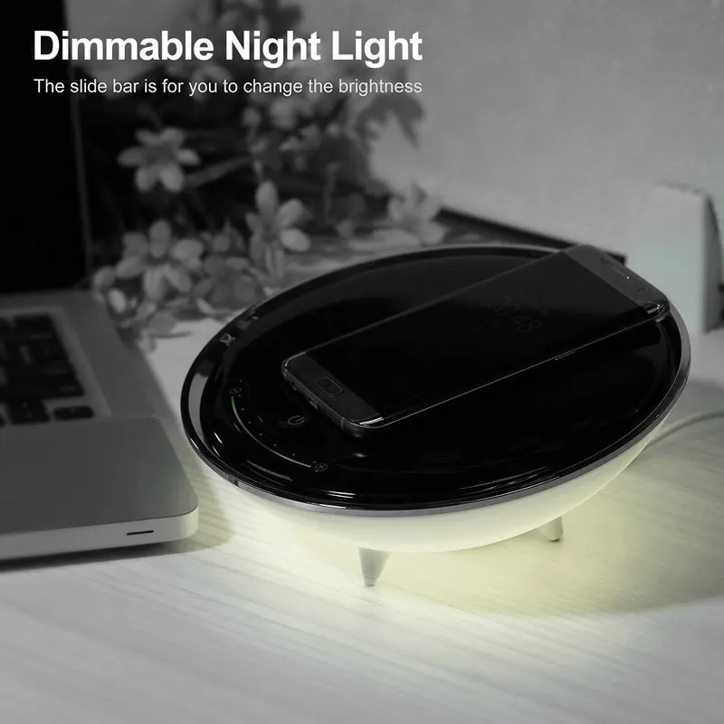 

Children Baby Colorful Led Night Light with Wireless Charge for Phone Table Lamp Bedroom Atmosphere Lighting