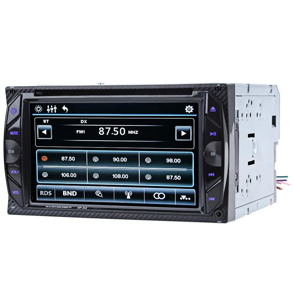  MP3 audio player Universal 6.2 inch Bluetooth V3.0 Auto Radio 2 Din 32GB Car DVD Player In-dash Stereo Video Mic FM MP3/MP4/MP5 