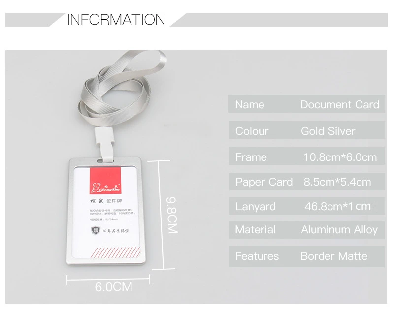 2017 высокое качество металла id карты Badge Держатель для приема карты Обложка новый бренд мужской id значки для работы
