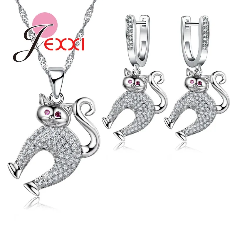 Комплект из колье и серёг серебра 925 пробы|jewelry sets|set fashionset for women |