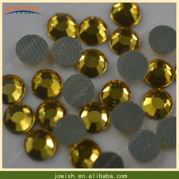 

Wholesale ss20 Lt Topaz 100gross / bag Korean Hot Fix Rhinestone Flatback Rhinestones Iron On Hotfix For Motifs for shoes