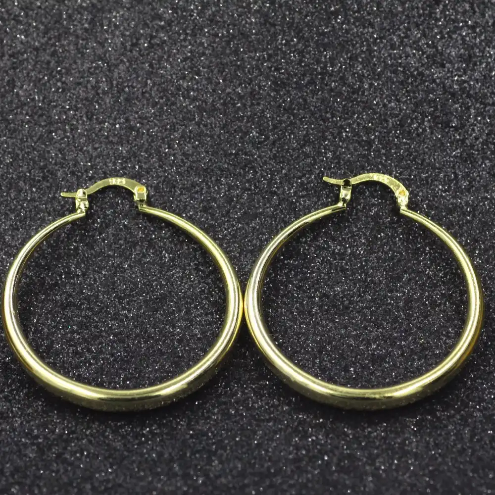 Ювелирные изделия розовое золото 18 карат ювелирные изделия торговля Продажа серьги круговой Гладкий женский 18 k серьги уникальные ювелирные изделия