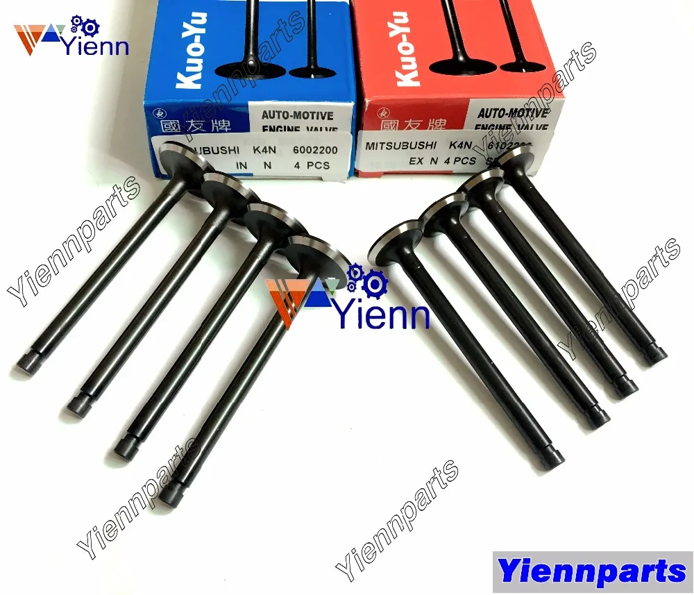 For Mitsubishi K4N K4M Valve Intake & Valve Exhaust Fit