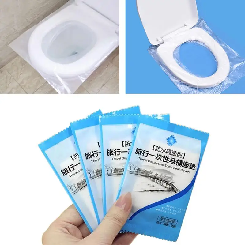

50Pcs/Pack 40*48cm Disposable Toilet Seat Covers Portable Waterproof Toilet Mat Pad for Travel Bathroom WC
