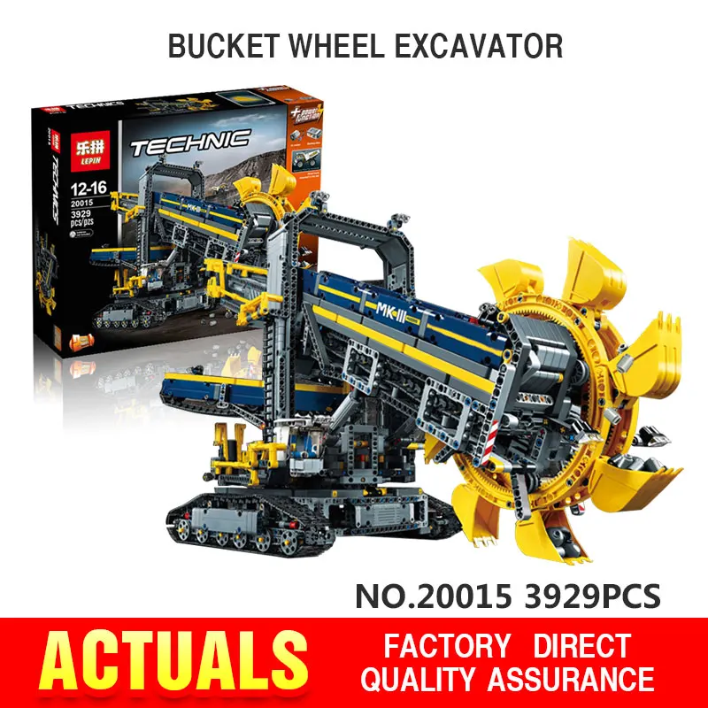 In Stock NEW LEPIN 20015 technic series 3929pcs Bucket wheel excavator Model Building blocks Bricks