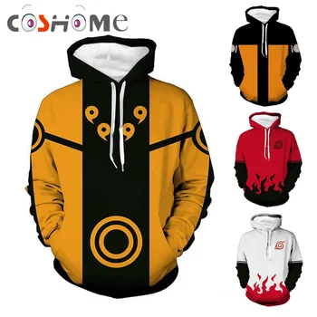 

Coshome Naruto 3D Hoodies Anime Boruto Akatsuki Jacket Coat Uchiha Itach Cosplay Costumes Kakashi Men Sweatshirt Spring