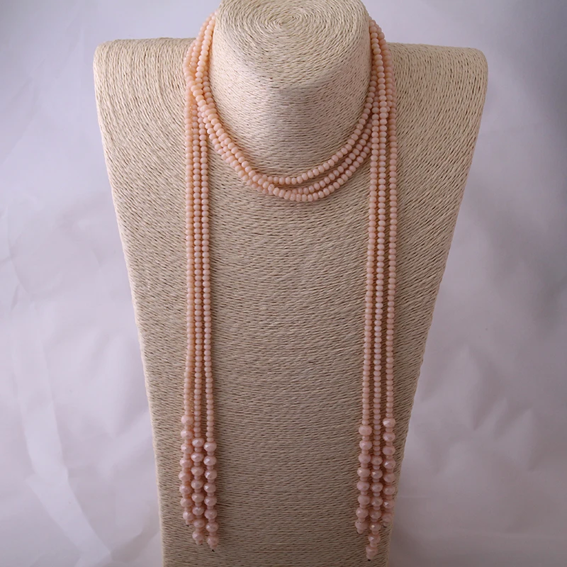 

Free Shipping Fashion 3pc Set Crystal Beads Statement Necklaces Glass Beads Neck Long Necklace