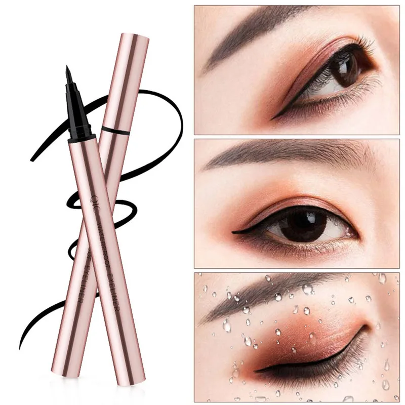 

QIC Eyeliner Waterproof Eye Liner Pencil Rose Gold Long Lasting Eyeliner Make Up Smooth Fast Dry Liquid Eyeliner Cosmetic TSLM1