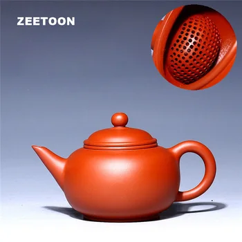 

225cc Yixing Teapot All Handmade Masterpiece Purple Clay Kung Fu Tea Set Chinese Health Ceramic Shuiping Pot 188 Water Holes New
