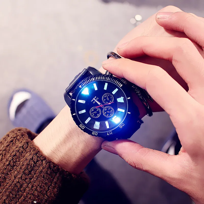 

Mens Watches Fashion Casual Sport Quartz Watch Men Military Man Silicone Business Wrist watch Relogio Masculino erkek saat xfcs