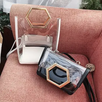 

Bag for women new wave wild shoulder bag shoulder bag fashion transparent jelly tote bag