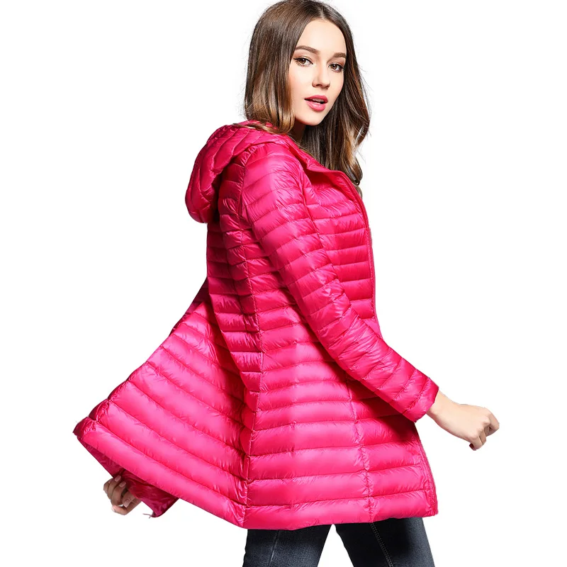 Spring Autumn Fashion Down Jackets 90 White Duck Down Women Coats