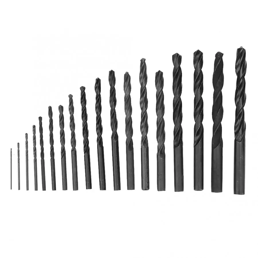 

170pcs 1-10mm High Speed Steel Nitriding Black Twisted Drill Bit Set with Blue Iron Box Drill Bit