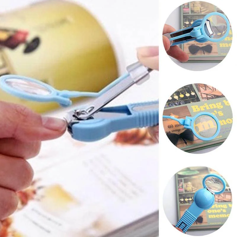 Nail Clipper with Magnifying Glass Manicure Tool Finger Toe Cutter