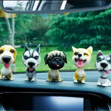 Украшение для автомобиля, милая имитация собаки, милая качающаяся голова, резиновая собака, щенок, авто интерьер, приборная панель, игрушка, украшение для дома, подарок