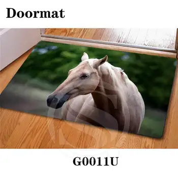 

Custom Handsome horse Doormat Home Decor Bedroom Carpet Classic Durable Floor Mat Drop Shipping SQ0630-FY772
