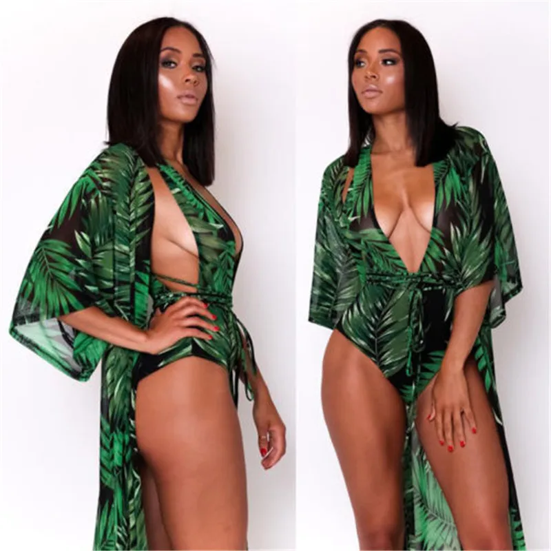 

2018 New Style Sale Hot Swimwear Women's V Neck Bandage Jumpsuit Swimsuit Beachwear and Cover Up
