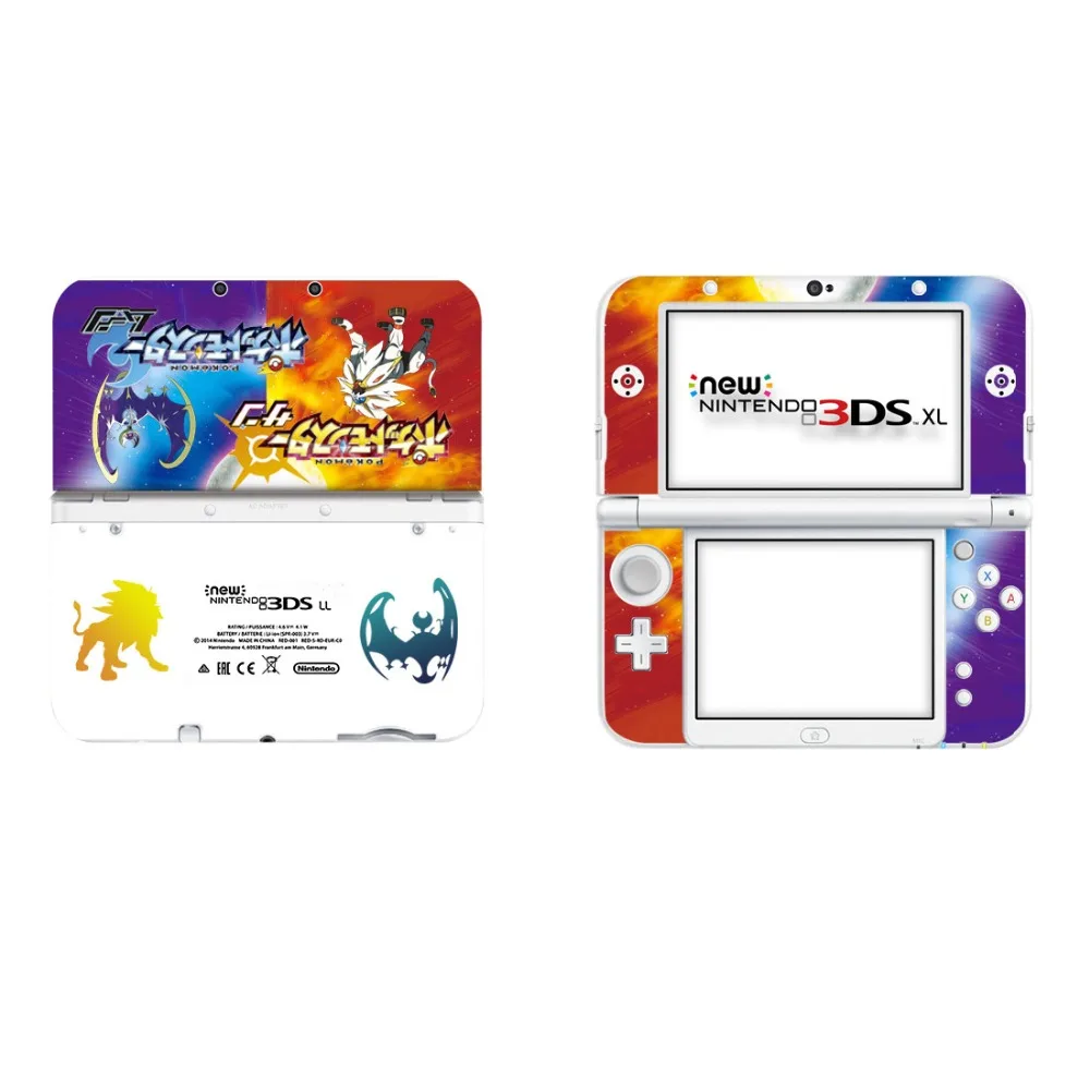 Виниловая наклейка Pokemon Go Pikachu для нового 3DS XL Skins, виниловая Защитная Наклейка s для нового 3DS LL