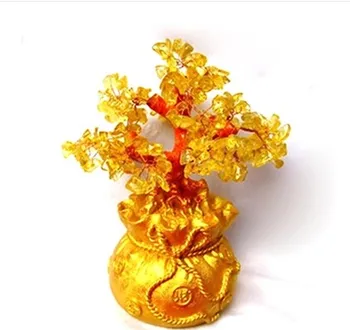 

New Year gift citrine quartz Crystal Lucky tree Money Tree holiday gift