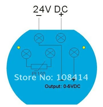 24V DC power промышленный RTD PT100 Температурный передатчик 0-5V DC Выход