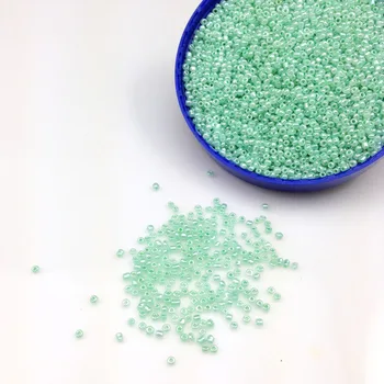 

16g 1000pcs 2mm AB Green Colorful Round Opaque Loose Spacer Bead Cezch Glass Seed Beads Handmade Jewelry Making DIY Garment Bead