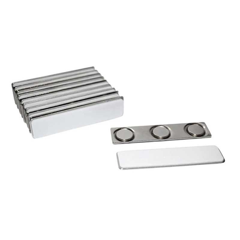 

30pcs wholesale Silver Name Badges Name Tags ID Holders with Magnetic Backing Attachment