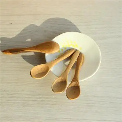 

1pc Mini Wooden Spoon Kitchen Cooking Teaspoon Condiment Utensil Coffee Spoon Kids Ice Cream Tableware Tool