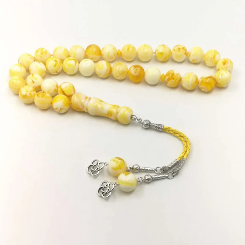 Мужские большие размеры Tasbih 33 45 66 99 смолы Ambers Цвет бусины Турецкий Дизайн ислам