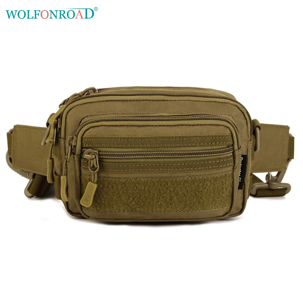 

WOLFONROAD Men Tactical Running Waist Bag Sport Fanny Pack BELT BAG Outdoor Military Hiking Bags Cycling Bag L-SHZ-38