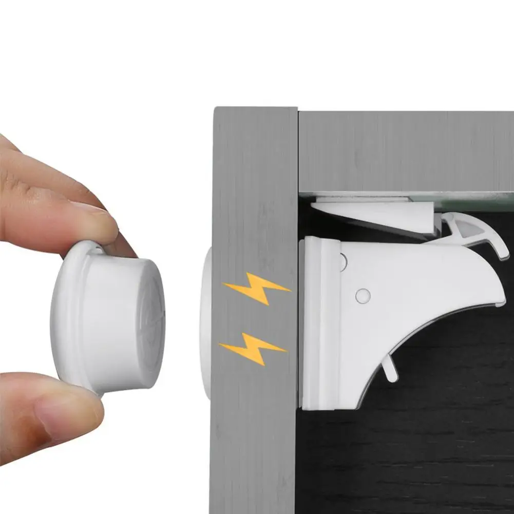 

Baby Safety Magnetic Cabinet Locks Set Guard Cupboard Magnetic Key Cupboard Lock Protector Door Stop Home Accessories